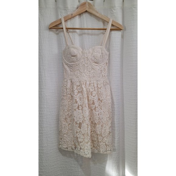 Lace Bustier Abercrombie Dress, Ivory XS - Picture 1 of 4